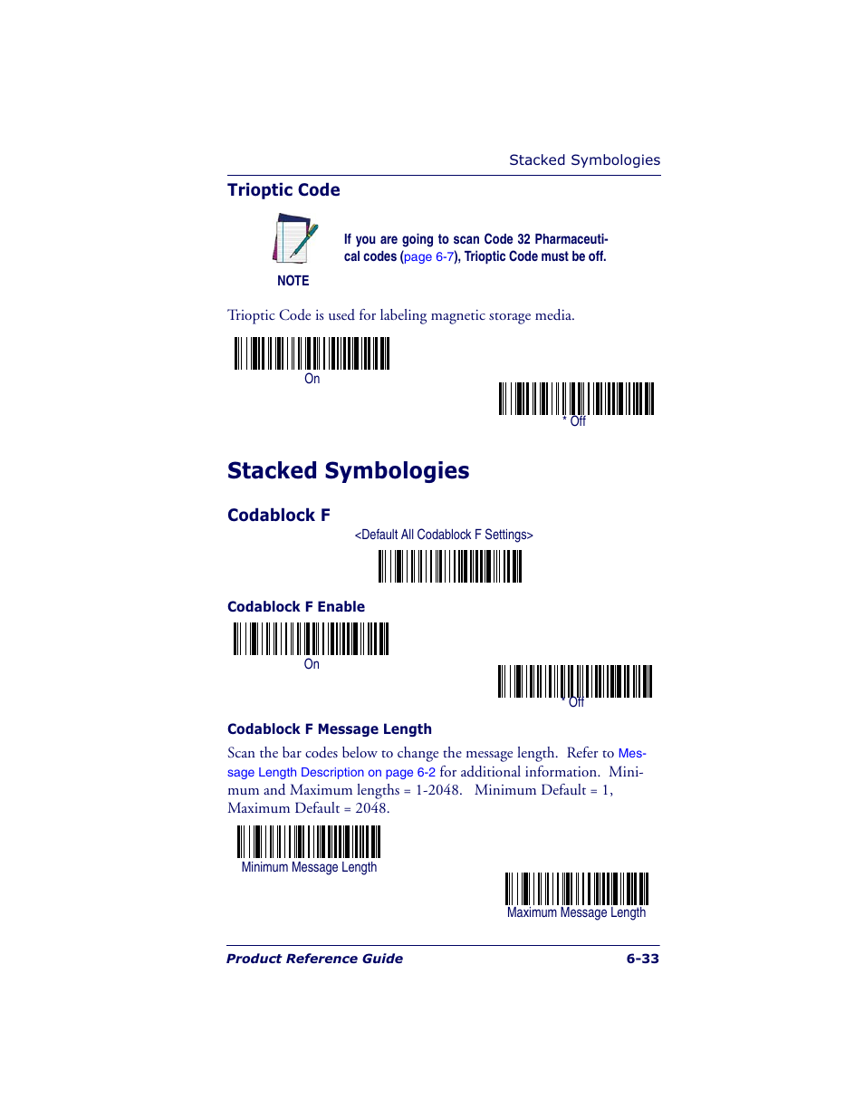 Stacked symbologies | Datalogic Scanning POWERSCAN 7000 User Manual | Page 101 / 204