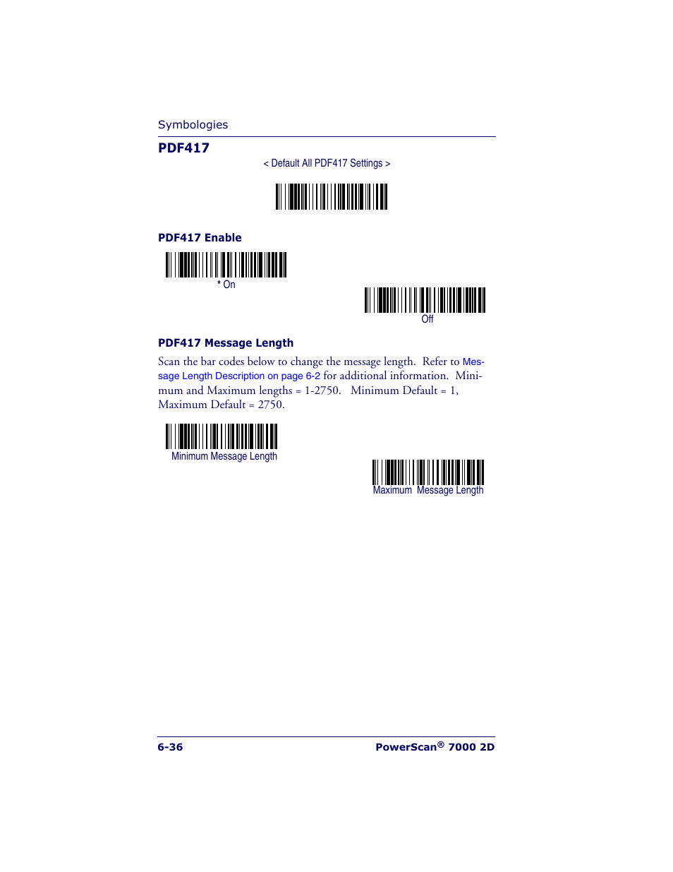 Datalogic Scanning POWERSCAN 7000 User Manual | Page 104 / 204