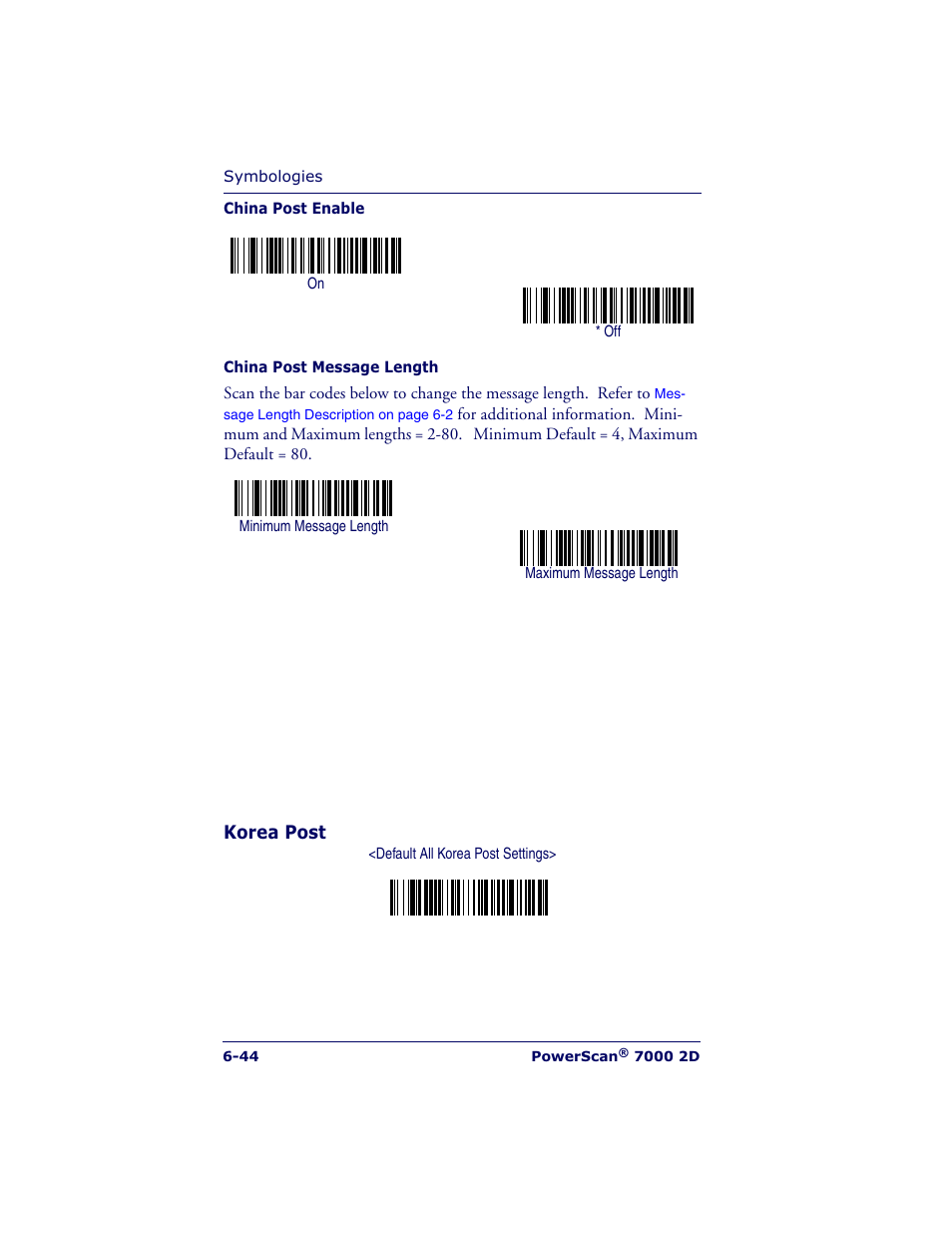 Datalogic Scanning POWERSCAN 7000 User Manual | Page 112 / 204