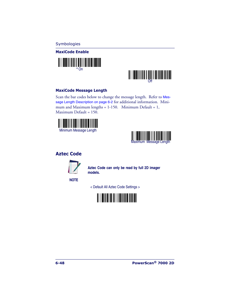 Datalogic Scanning POWERSCAN 7000 User Manual | Page 116 / 204