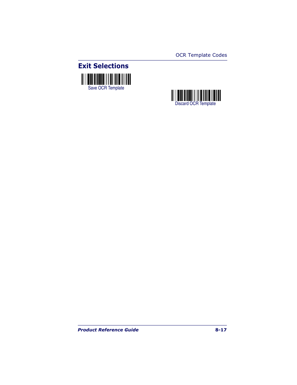 Exit selections | Datalogic Scanning POWERSCAN 7000 User Manual | Page 147 / 204