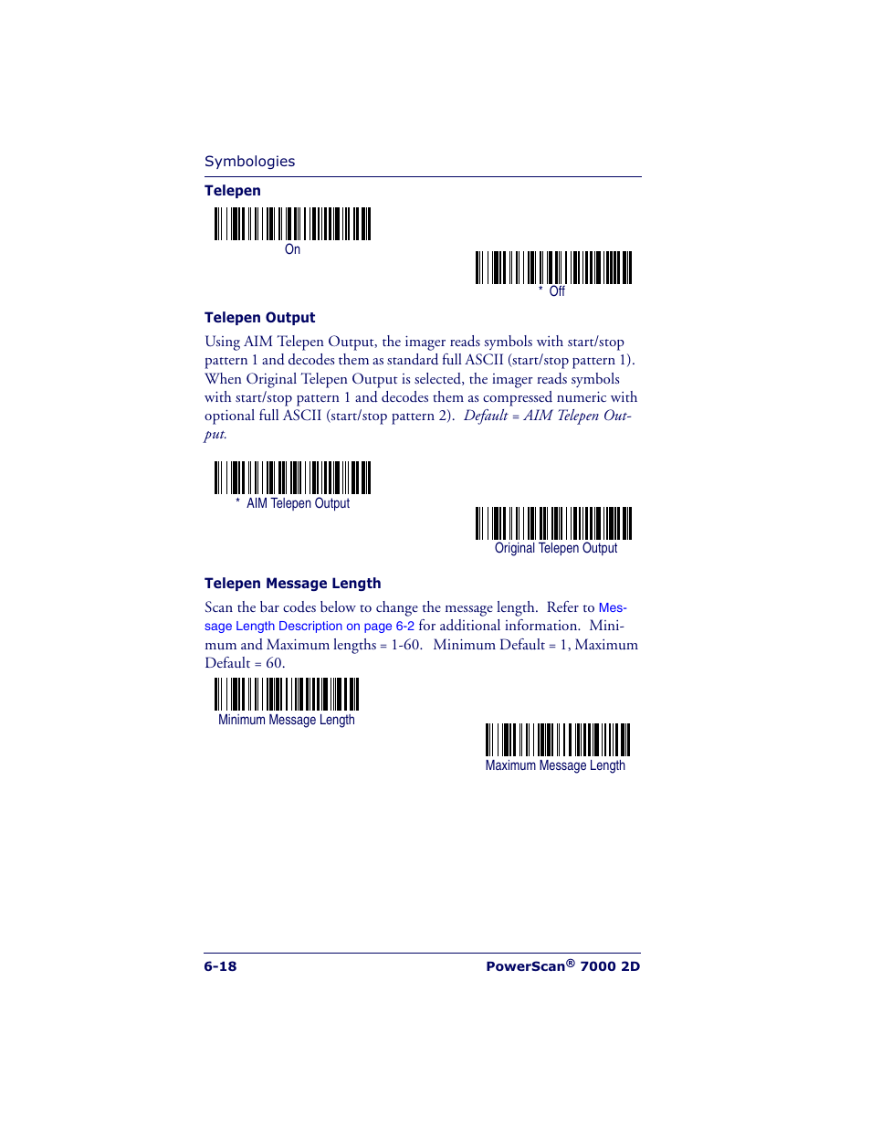 Datalogic Scanning POWERSCAN 7000 User Manual | Page 86 / 204