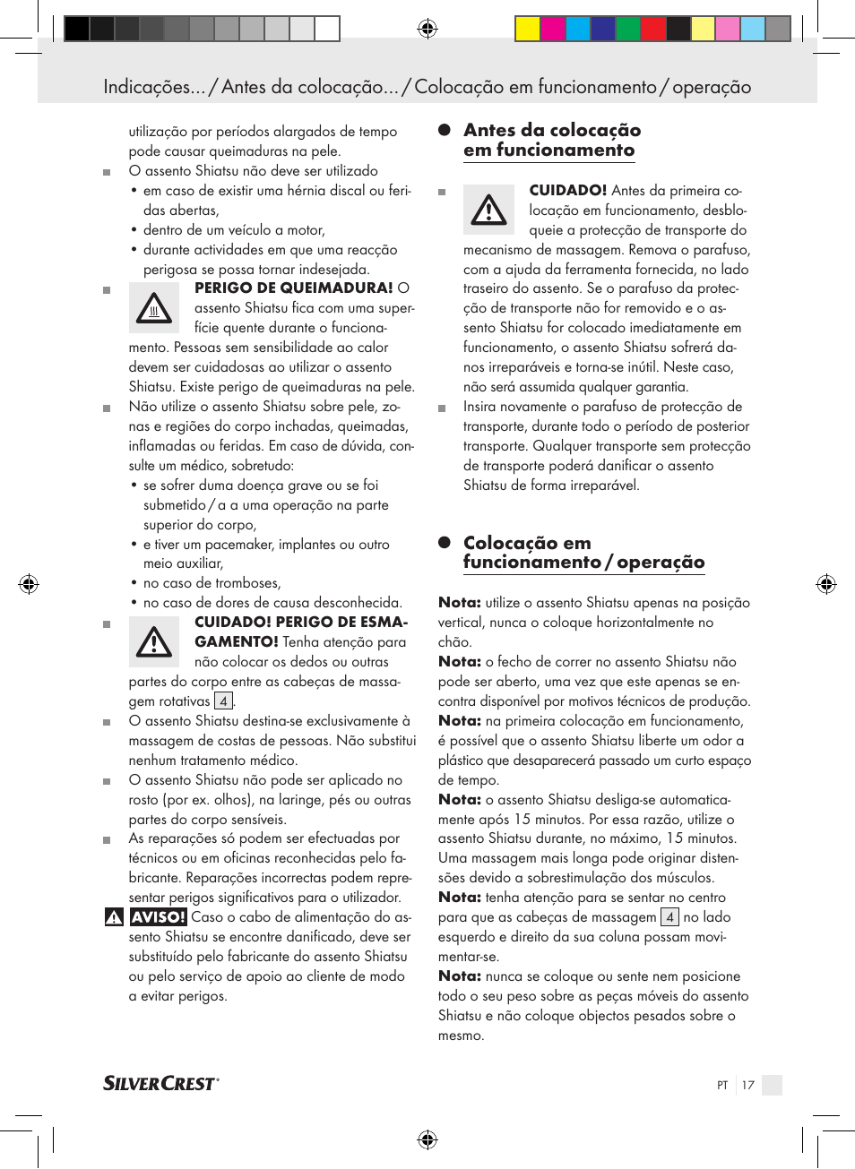 Antes da colocação em funcionamento, Colocação em funcionamento / operação | Silvercrest SSMK 40 B2 User Manual | Page 17 / 37