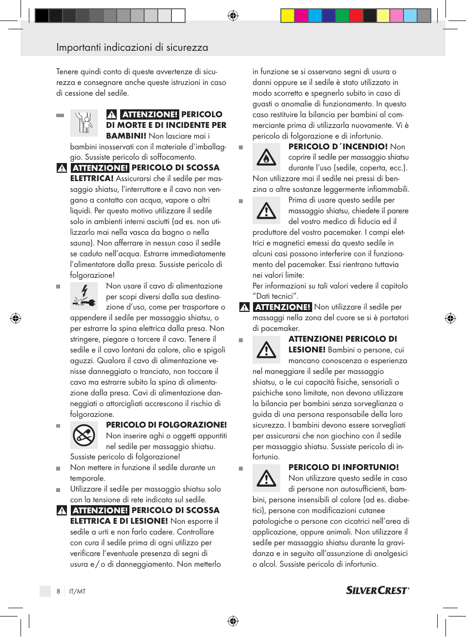 Importanti indicazioni di sicurezza | Silvercrest SSMK 40 B2 User Manual | Page 8 / 37