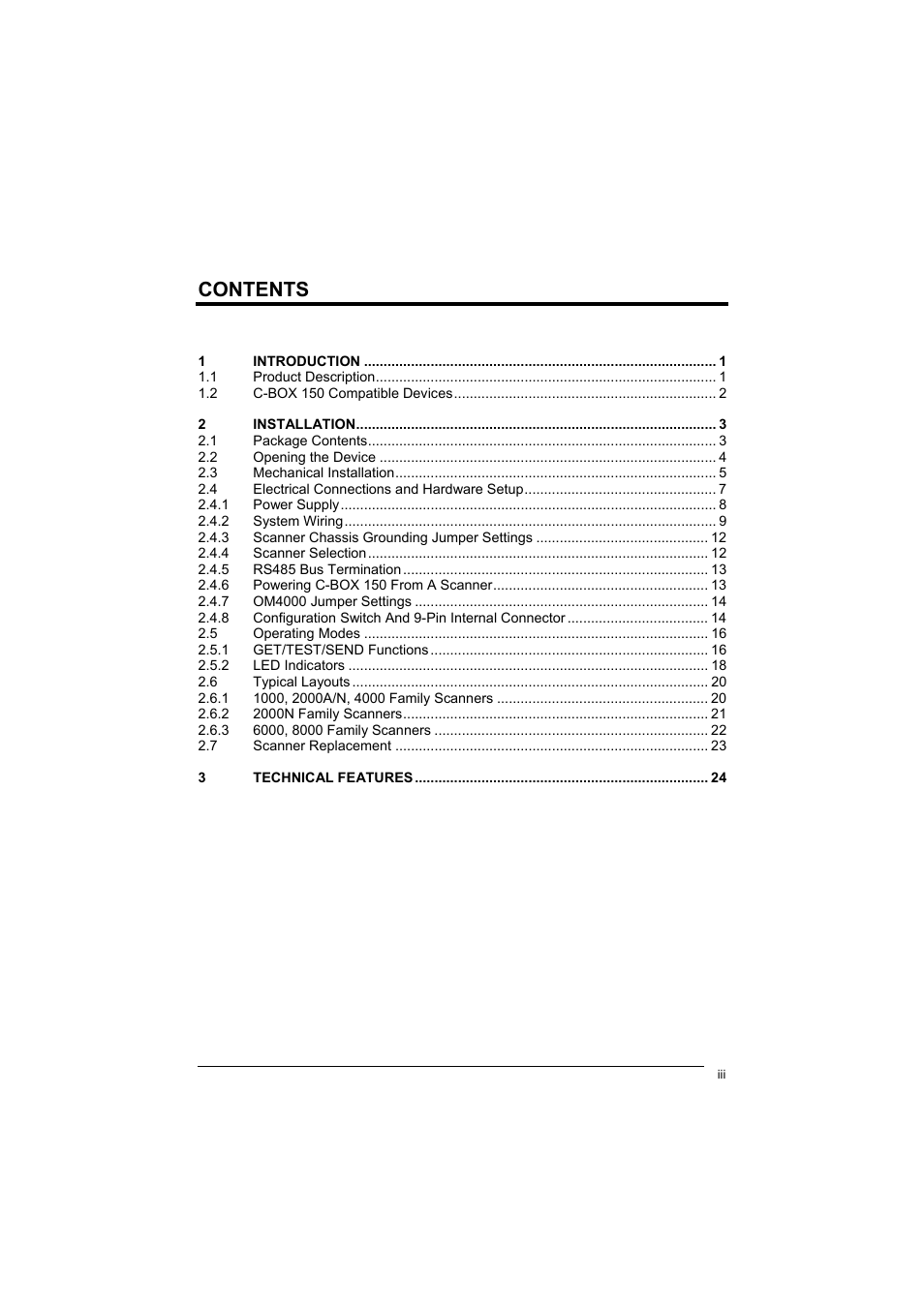 Datalogic Scanning Connection Box C-BOX 150 User Manual | Page 3 / 34