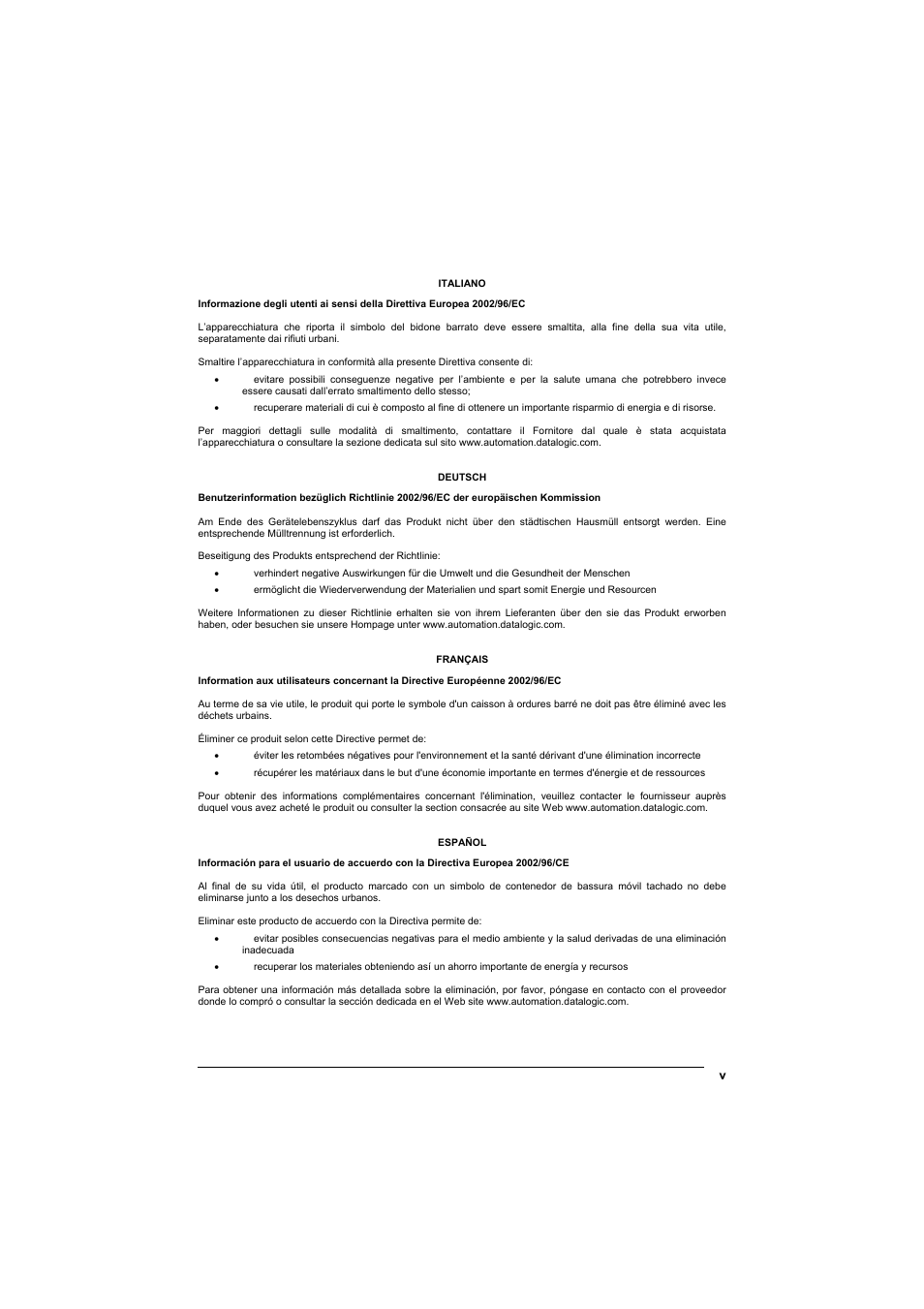 Datalogic Scanning Connection Box C-BOX 150 User Manual | Page 5 / 34