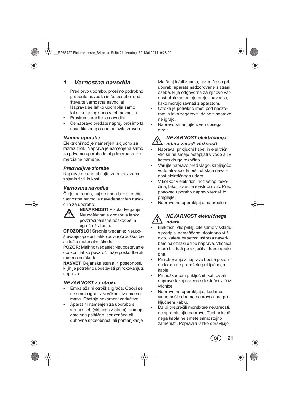 Varnostna navodila | Silvercrest SEM 250 A1 User Manual | Page 23 / 46