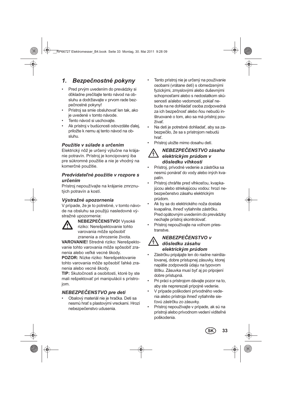 Bezpenostné pokyny | Silvercrest SEM 250 A1 User Manual | Page 35 / 46