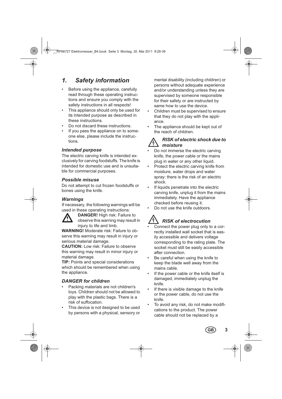 Safety information | Silvercrest SEM 250 A1 User Manual | Page 5 / 46