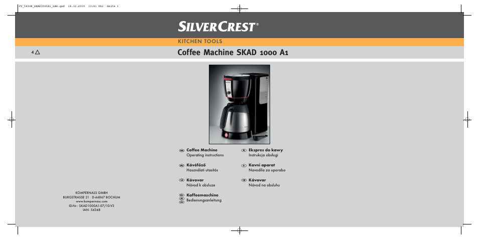 Silvercrest SKAD 1000 A1 User Manual | 58 pages