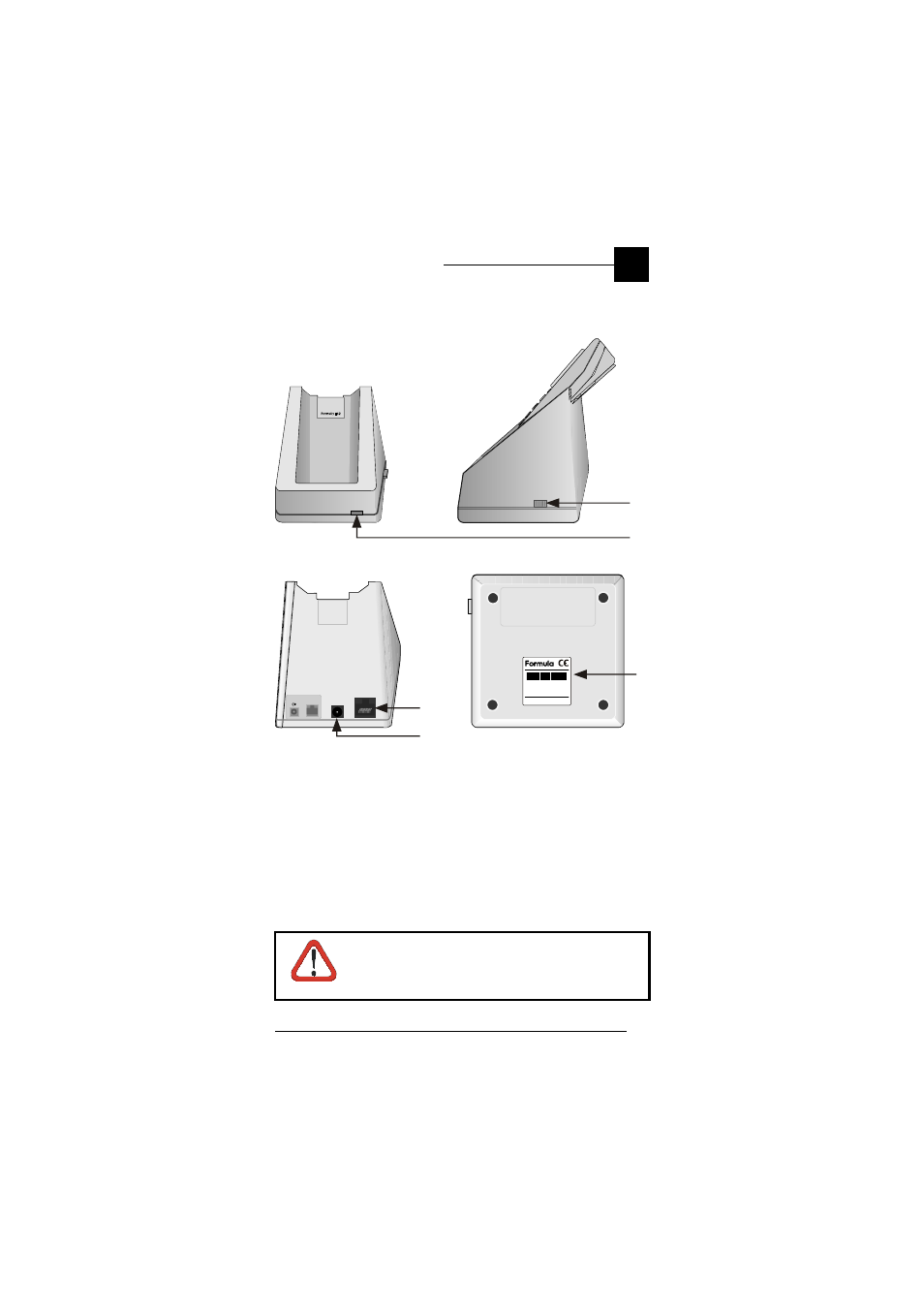 The following figure describes the f952 cradle | Datalogic Scanning F732 User Manual | Page 21 / 41