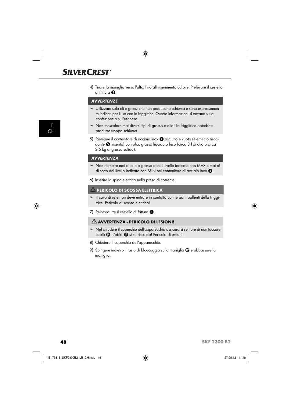 It ch | Silvercrest SKF 2300 B2 User Manual | Page 51 / 84