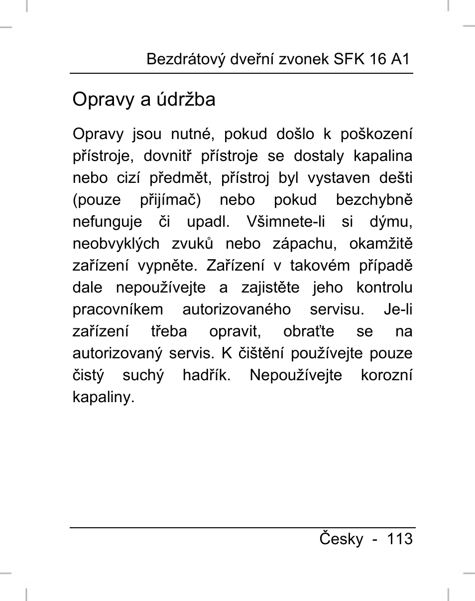Opravy a údržba | Silvercrest SFK 16 A1 User Manual | Page 115 / 155
