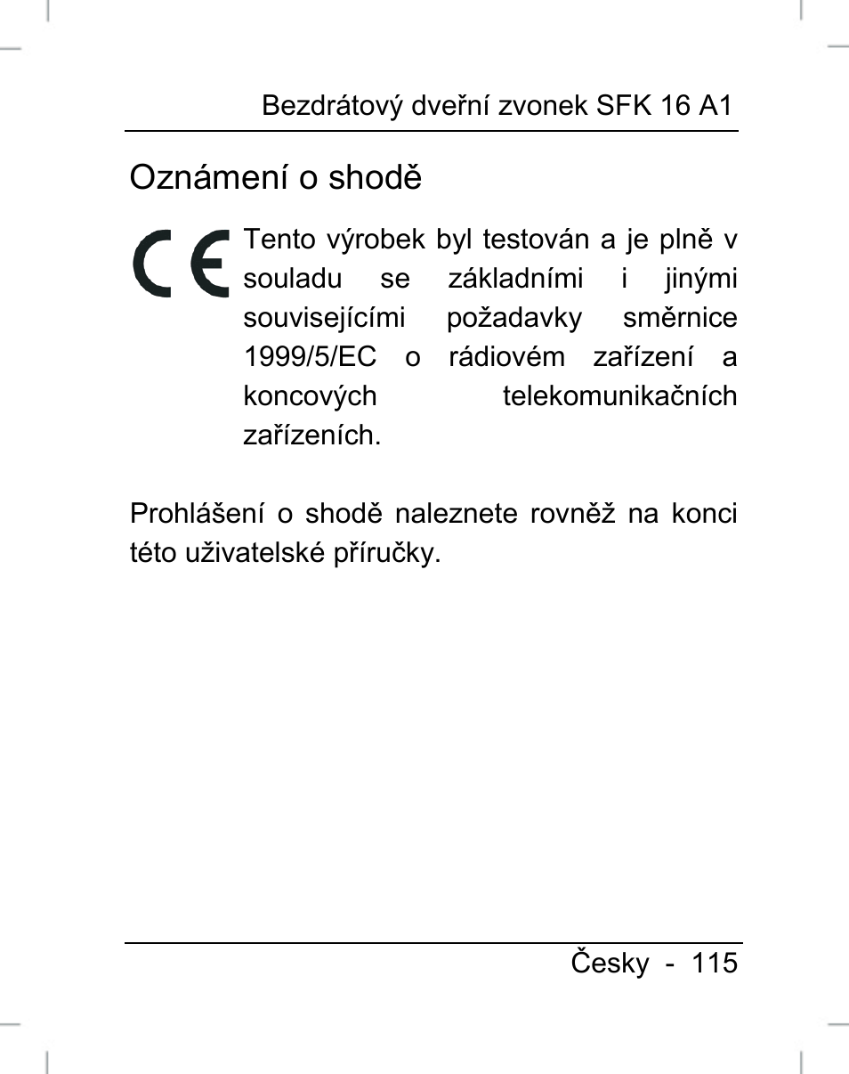 Oznámení o shodě | Silvercrest SFK 16 A1 User Manual | Page 117 / 155