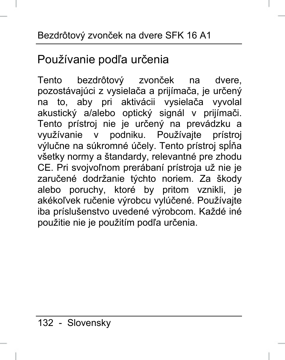 Používanie podľa určenia | Silvercrest SFK 16 A1 User Manual | Page 134 / 155