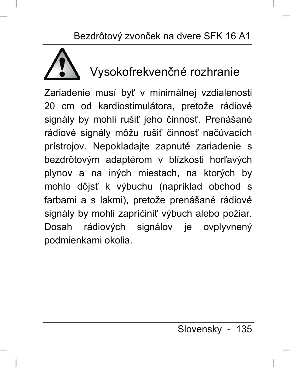 Vysokofrekvenčné rozhranie | Silvercrest SFK 16 A1 User Manual | Page 137 / 155