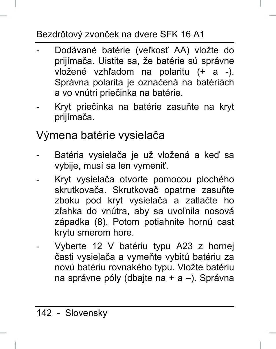Výmena batérie vysielača | Silvercrest SFK 16 A1 User Manual | Page 144 / 155