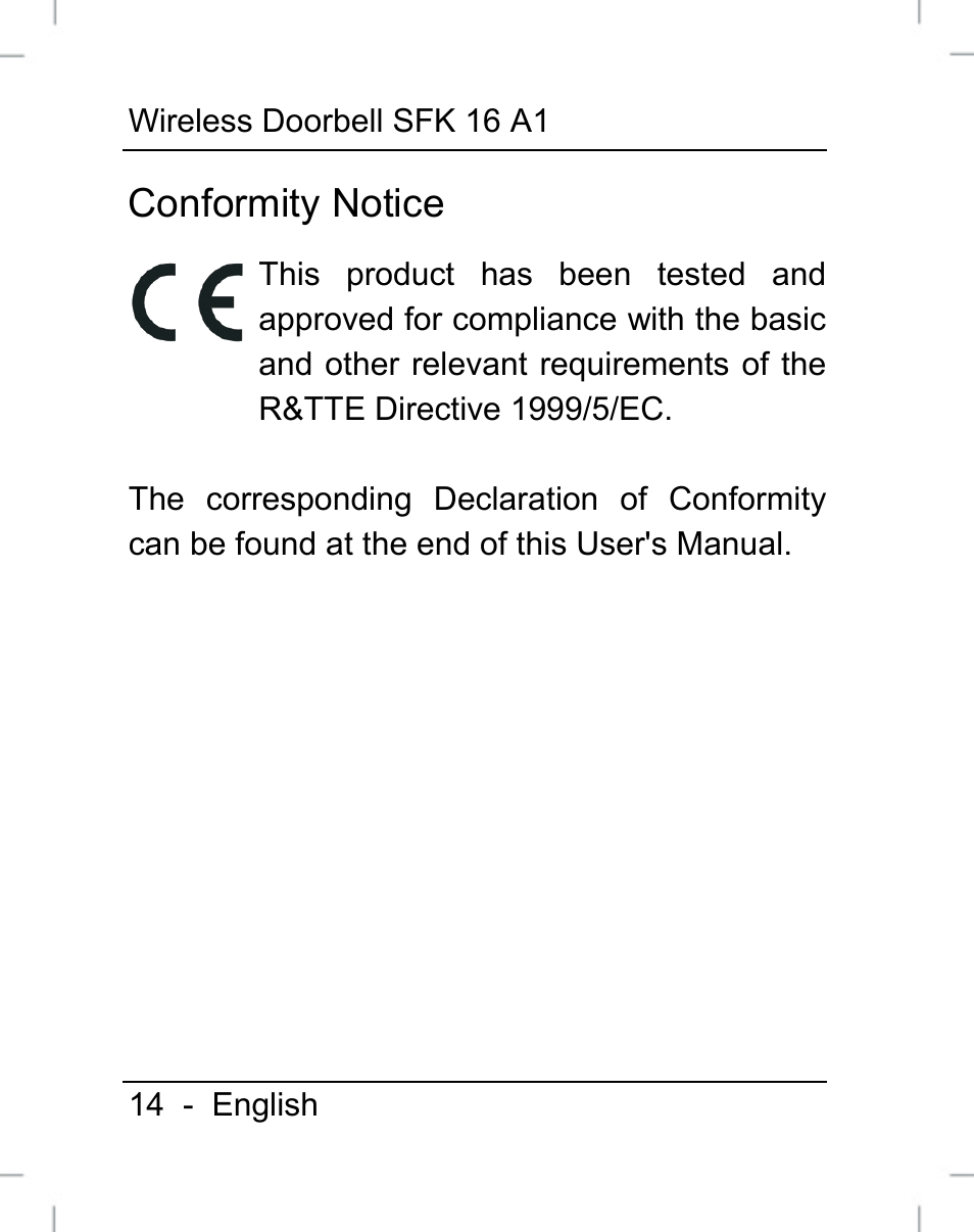 Conformity notice | Silvercrest SFK 16 A1 User Manual | Page 16 / 155