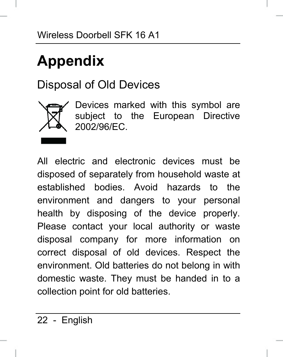 Appendix | Silvercrest SFK 16 A1 User Manual | Page 24 / 155
