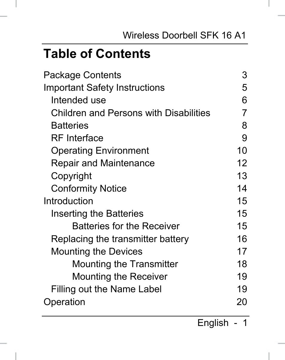Silvercrest SFK 16 A1 User Manual | Page 3 / 155