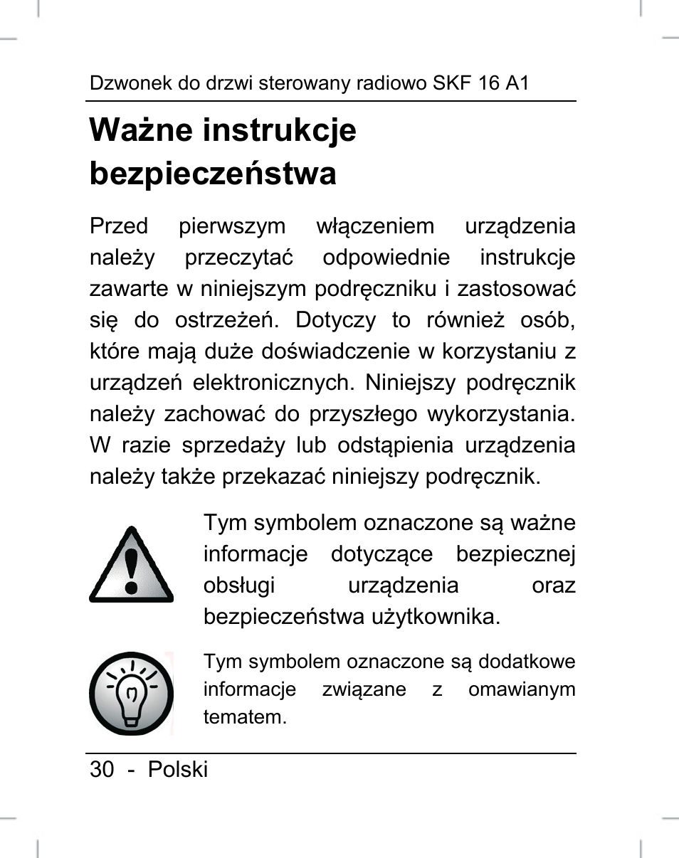 Ważne instrukcje bezpieczeństwa | Silvercrest SFK 16 A1 User Manual | Page 32 / 155