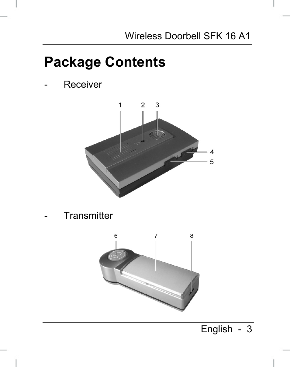 Package contents | Silvercrest SFK 16 A1 User Manual | Page 5 / 155