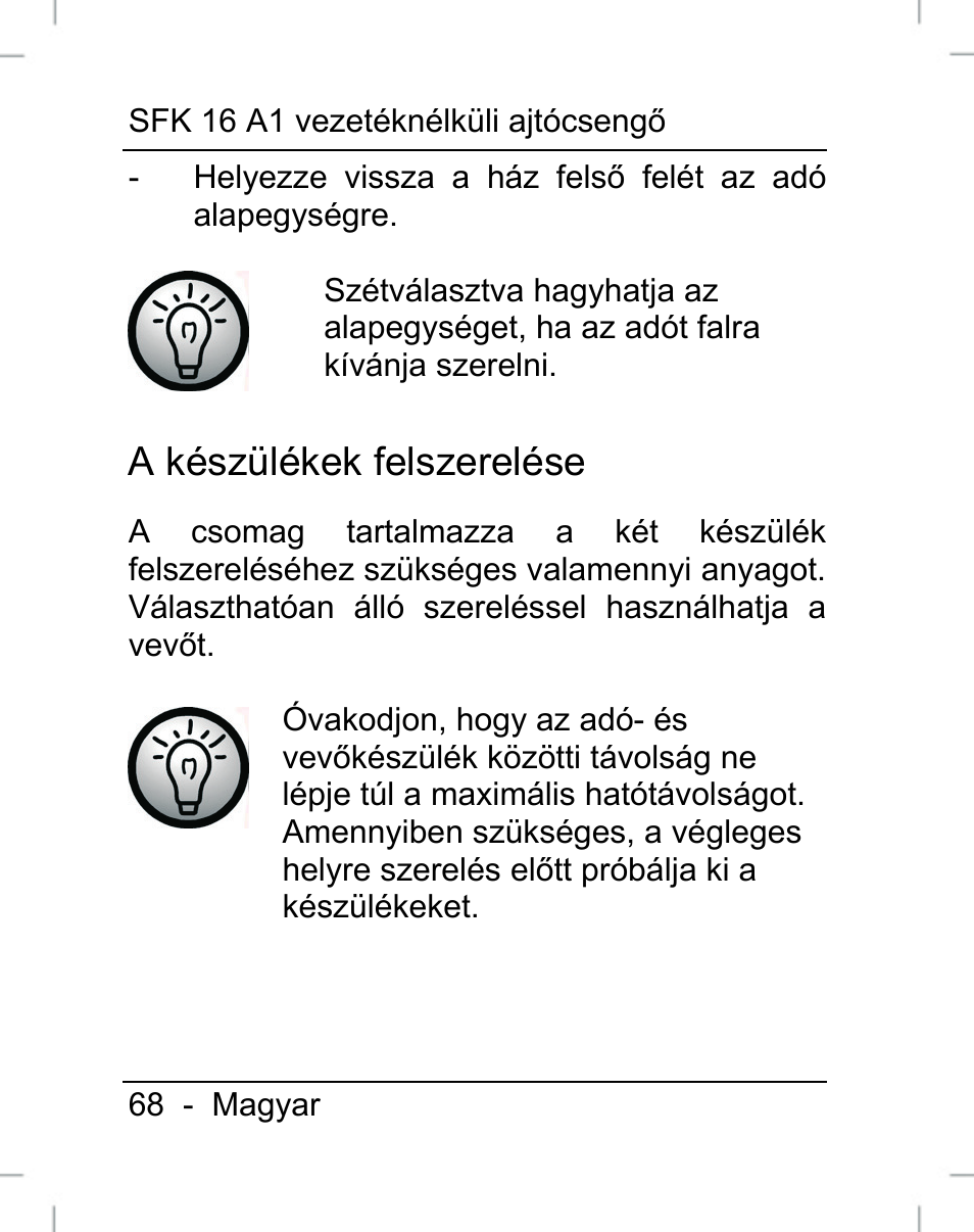 A készülékek felszerelése | Silvercrest SFK 16 A1 User Manual | Page 70 / 155