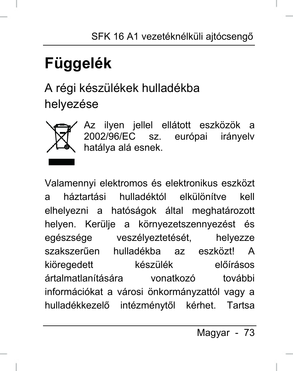 Függelék | Silvercrest SFK 16 A1 User Manual | Page 75 / 155