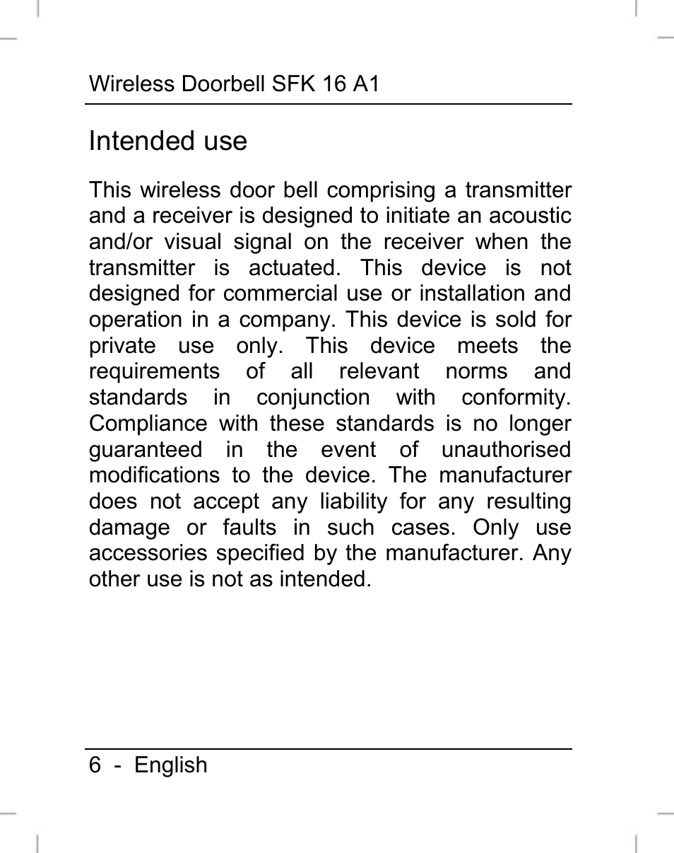 Intended use | Silvercrest SFK 16 A1 User Manual | Page 8 / 155
