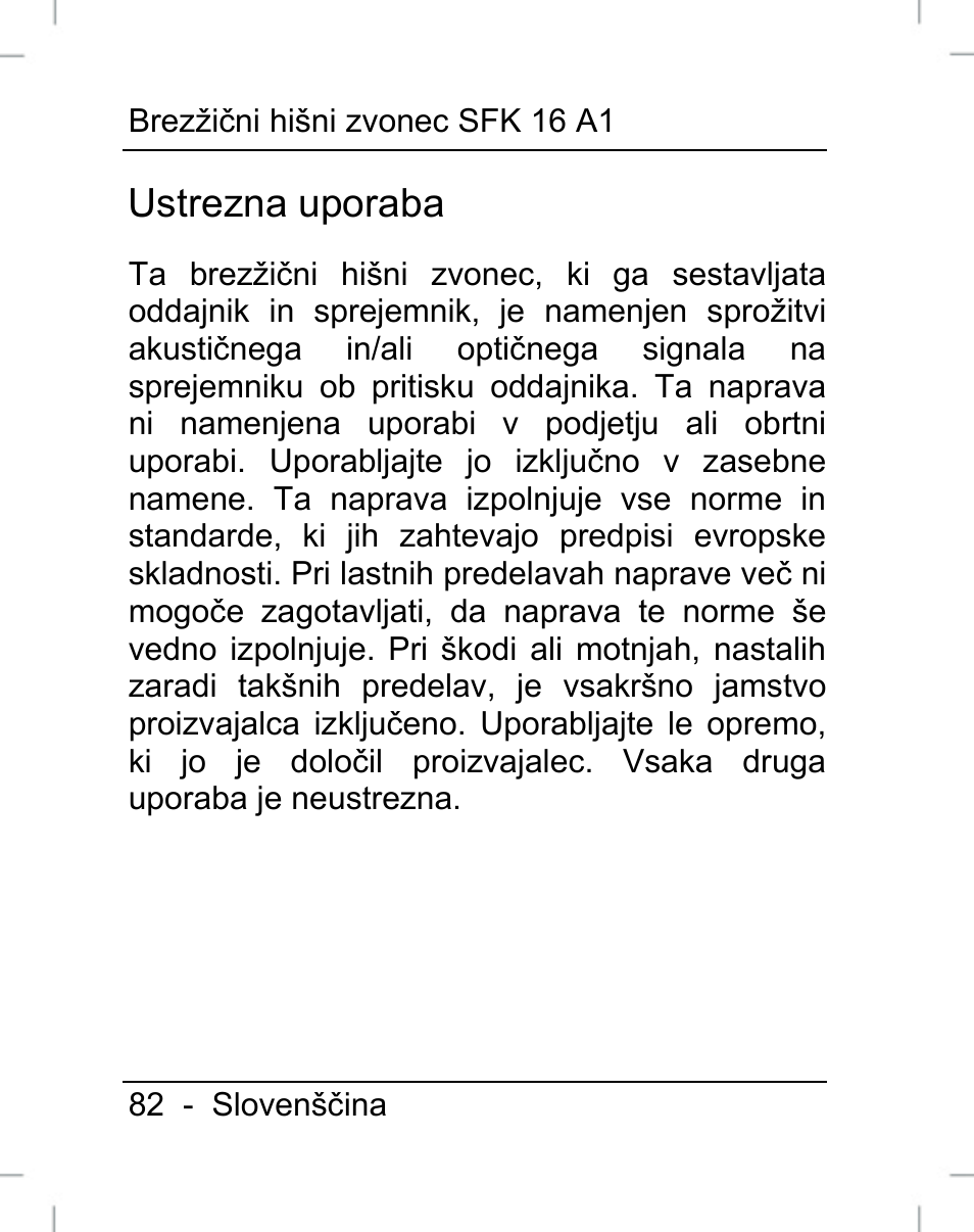 Ustrezna uporaba | Silvercrest SFK 16 A1 User Manual | Page 84 / 155