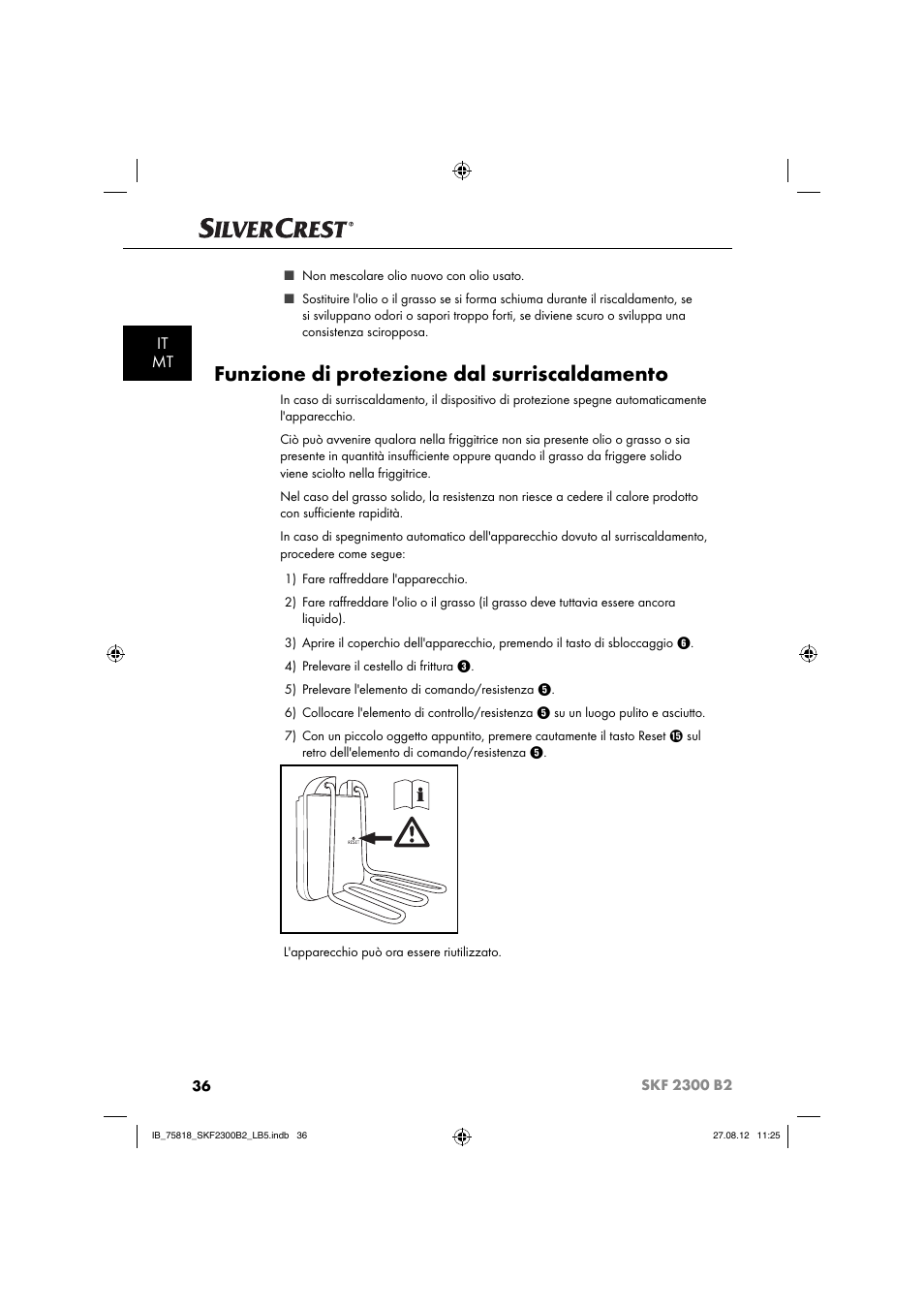 Funzione di protezione dal surriscaldamento, It mt | Silvercrest SKF 2300 B2 User Manual | Page 39 / 84