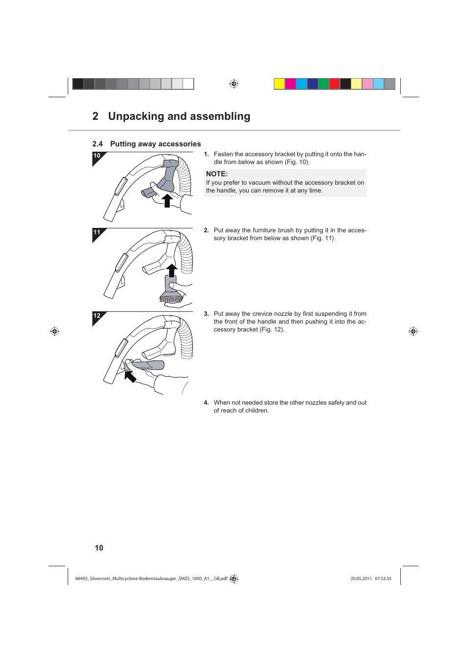 2 unpacking and assembling | Silvercrest SMZS 1600 A1 User Manual | Page 10 / 24