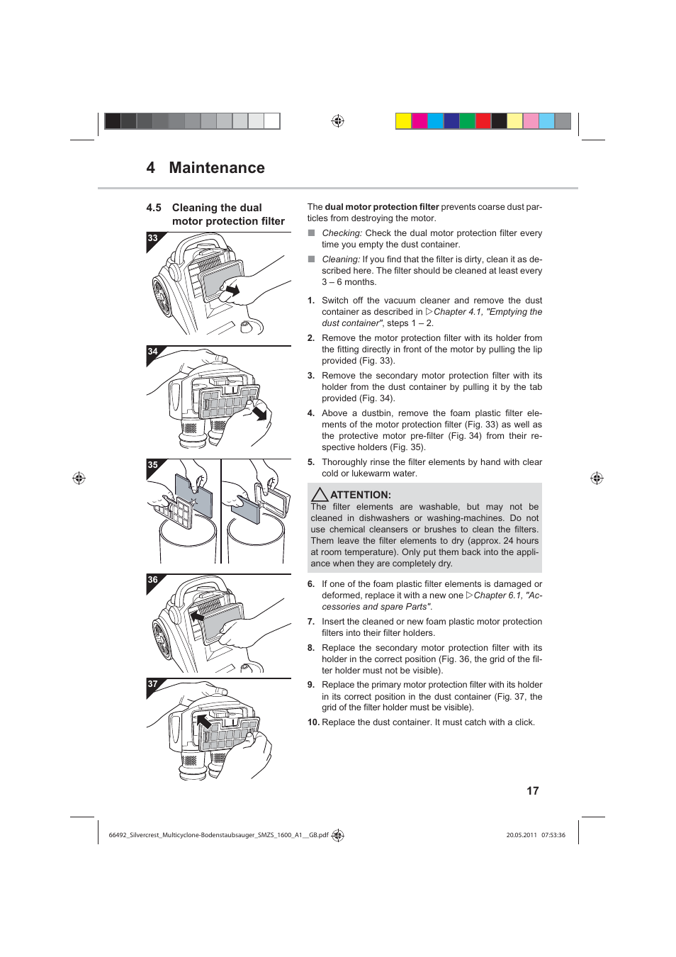 4 maintenance | Silvercrest SMZS 1600 A1 User Manual | Page 17 / 24