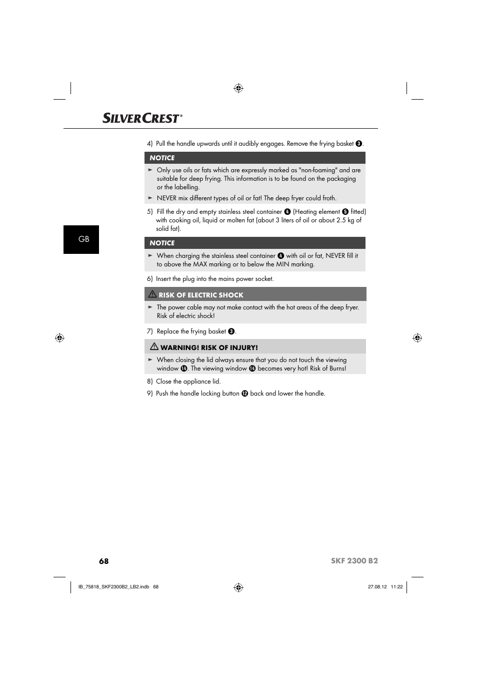 Silvercrest SKF 2300 B2 User Manual | Page 71 / 84