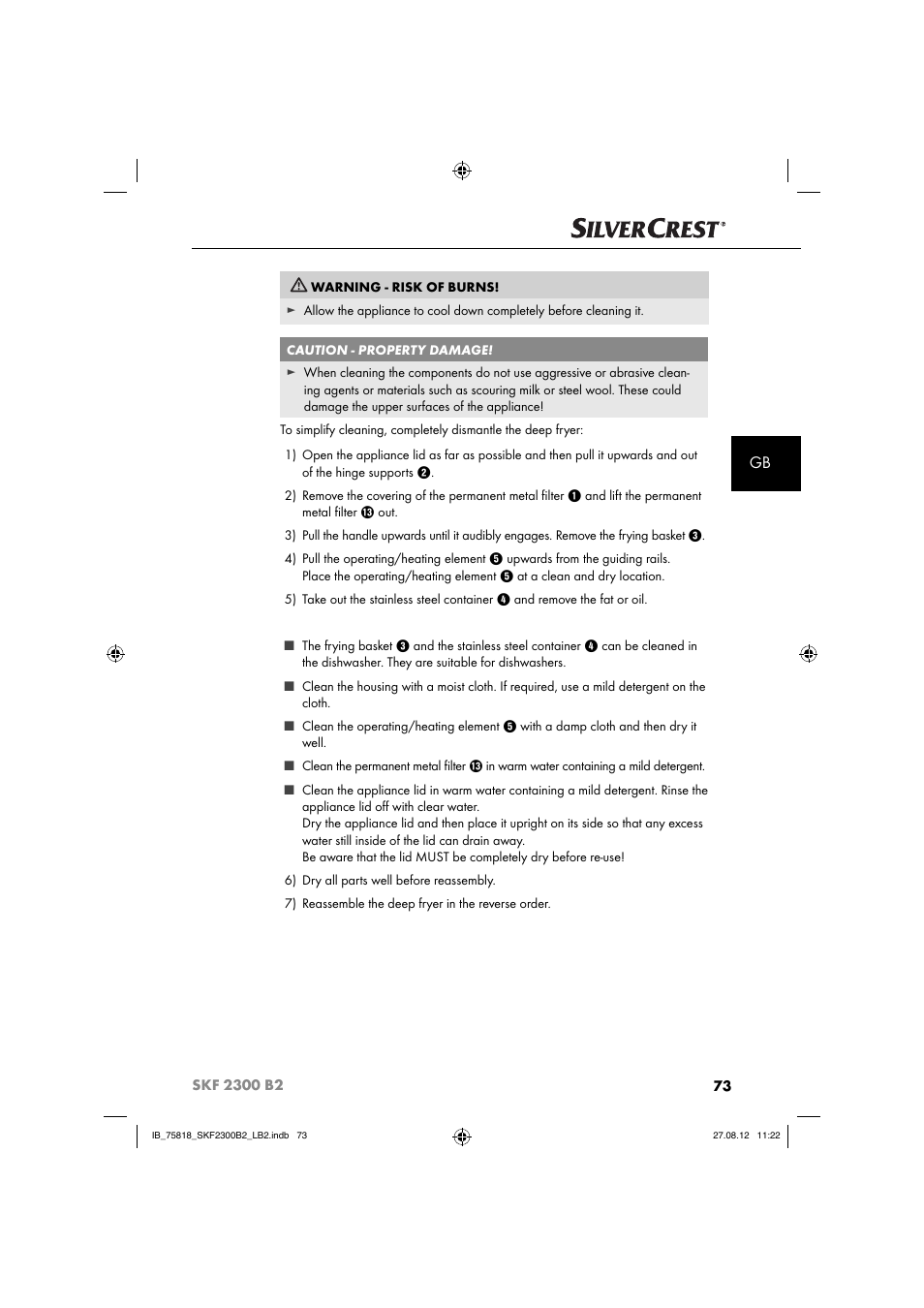 Silvercrest SKF 2300 B2 User Manual | Page 76 / 84