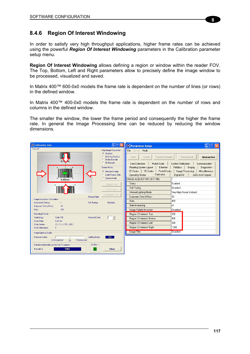 6 region of interest windowing, Region of interest windowing | Datalogic Scanning Matrix 400 User Manual | Page 127 / 142