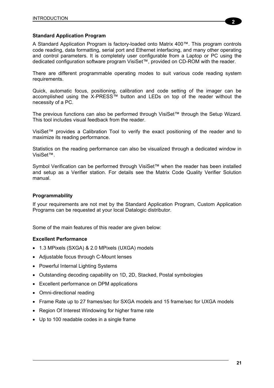 Datalogic Scanning Matrix 400 User Manual | Page 31 / 142