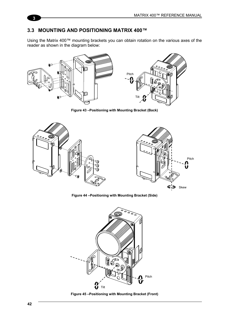3 mounting and positioning matrix 400, Mounting and positioning matrix 400, Nd 3.3) | Datalogic Scanning Matrix 400 User Manual | Page 52 / 142