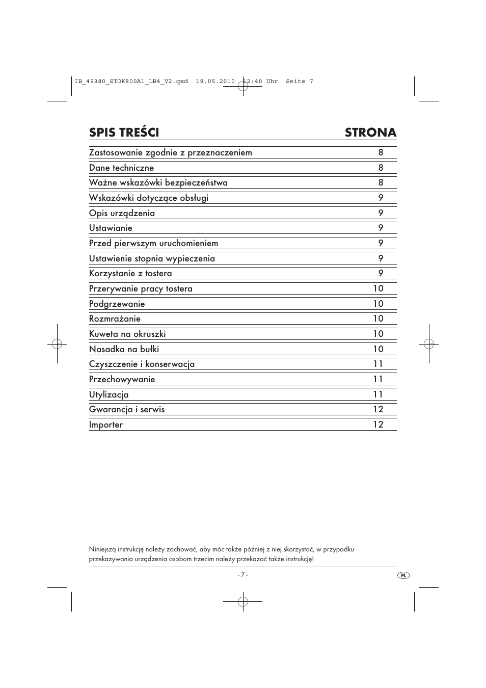 Silvercrest STOK 800 A1 User Manual | Page 9 / 50