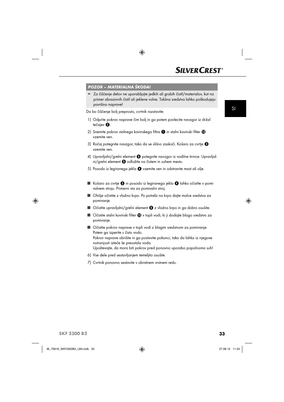 Silvercrest SKF 2300 B2 User Manual | Page 36 / 104