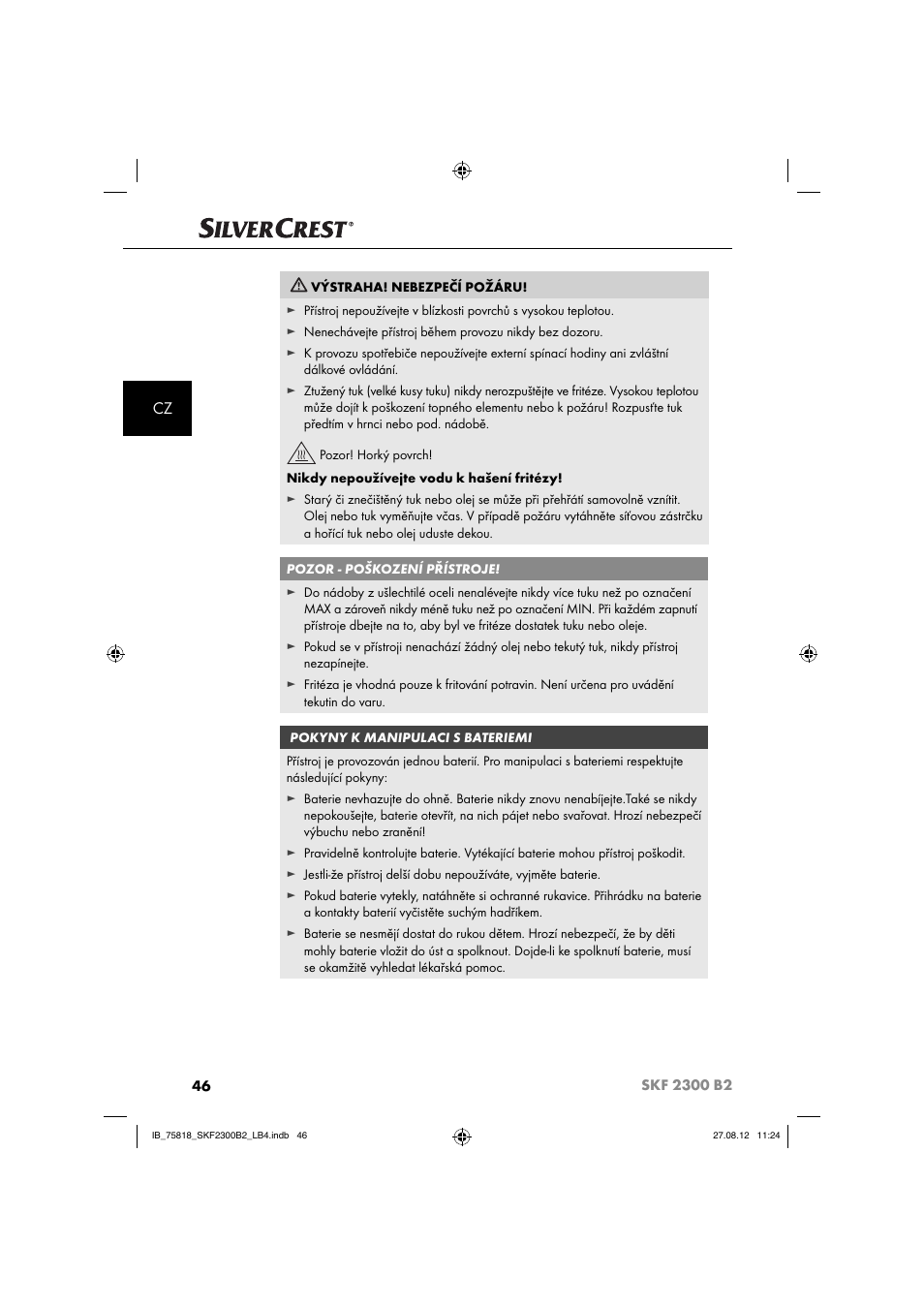 Silvercrest SKF 2300 B2 User Manual | Page 49 / 104