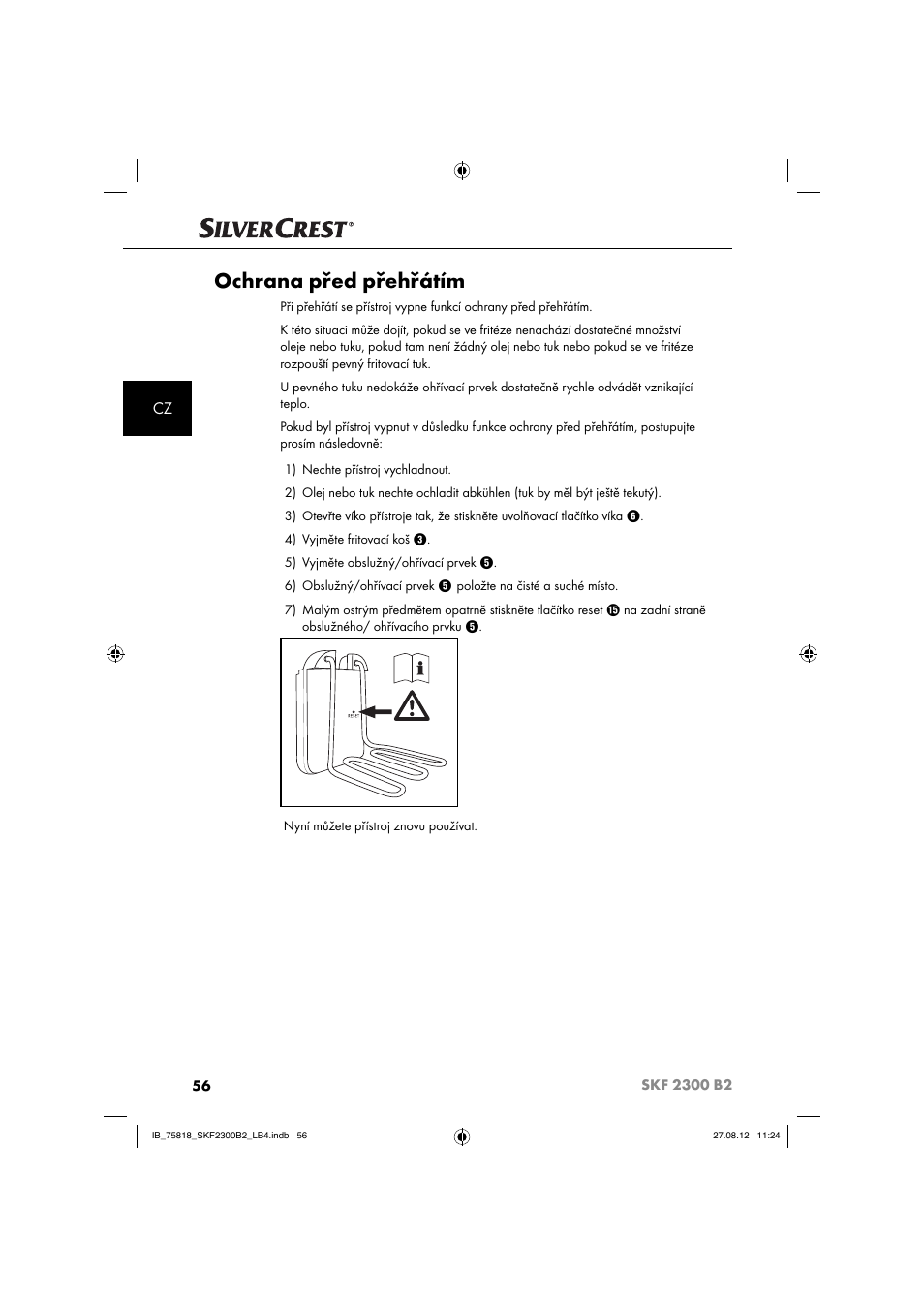Ochrana před přehřátím | Silvercrest SKF 2300 B2 User Manual | Page 59 / 104