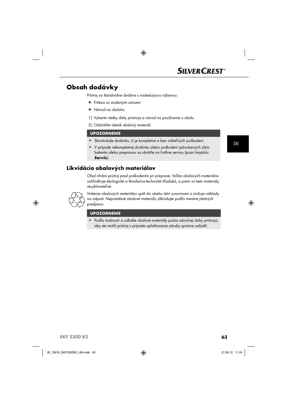 Silvercrest SKF 2300 B2 User Manual | Page 66 / 104