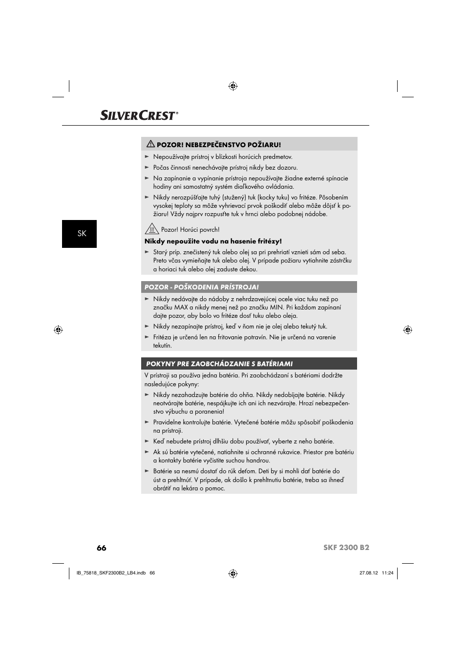 Silvercrest SKF 2300 B2 User Manual | Page 69 / 104