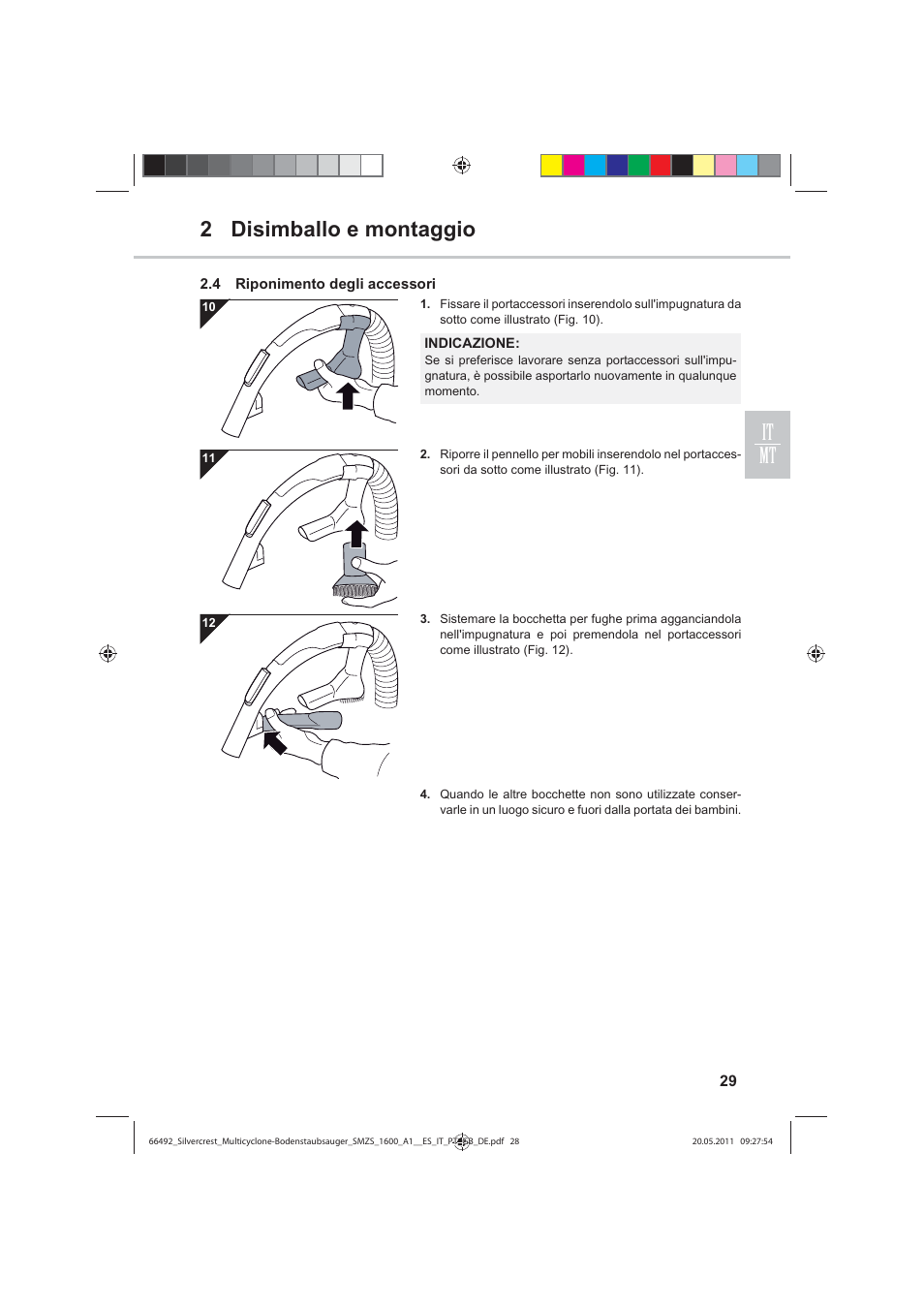 2 disimballo e montaggio it mt | Silvercrest SMZS 1600 A1 User Manual | Page 29 / 98