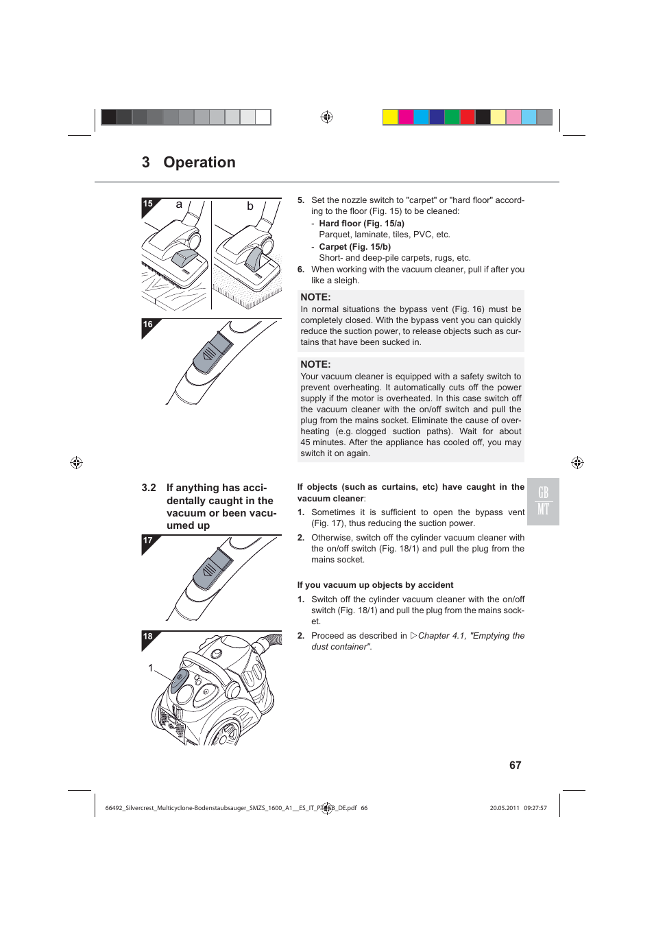 3 operation gb mt | Silvercrest SMZS 1600 A1 User Manual | Page 67 / 98