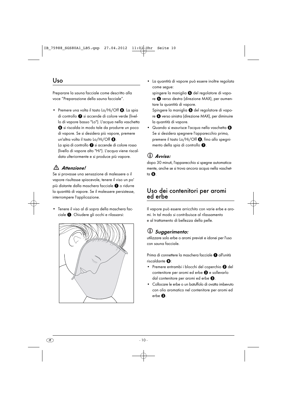 Uso dei contenitori per aromi ed erbe | Silvercrest SGS 80 A1 User Manual | Page 12 / 33