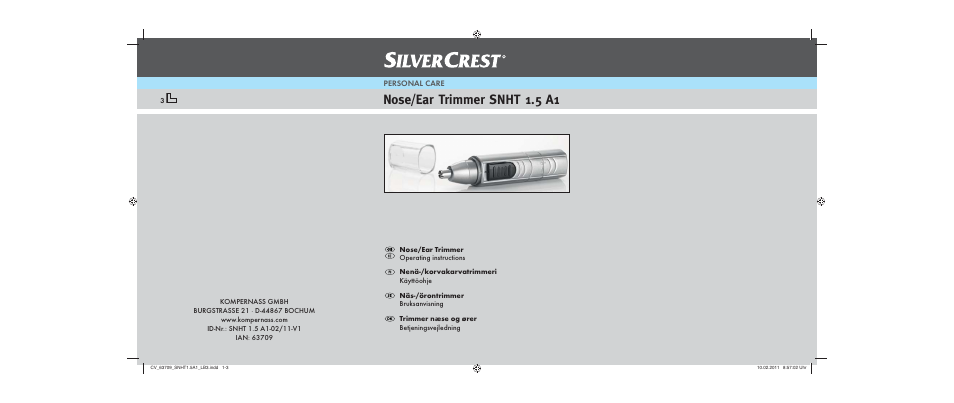 Silvercrest SNHT 1.5 A1 User Manual | 42 pages