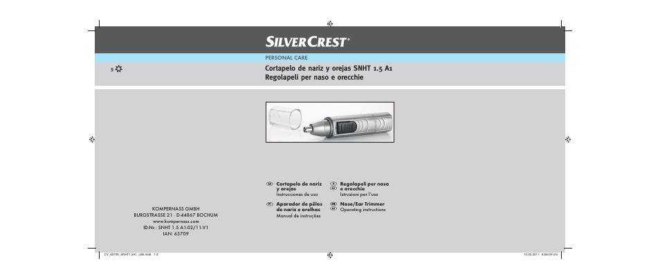 Silvercrest SNHT 1.5 A1 User Manual | 42 pages