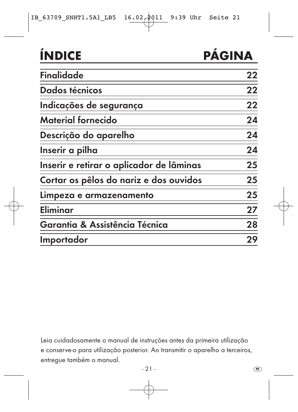 Índice página | Silvercrest SNHT 1.5 A1 User Manual | Page 23 / 42